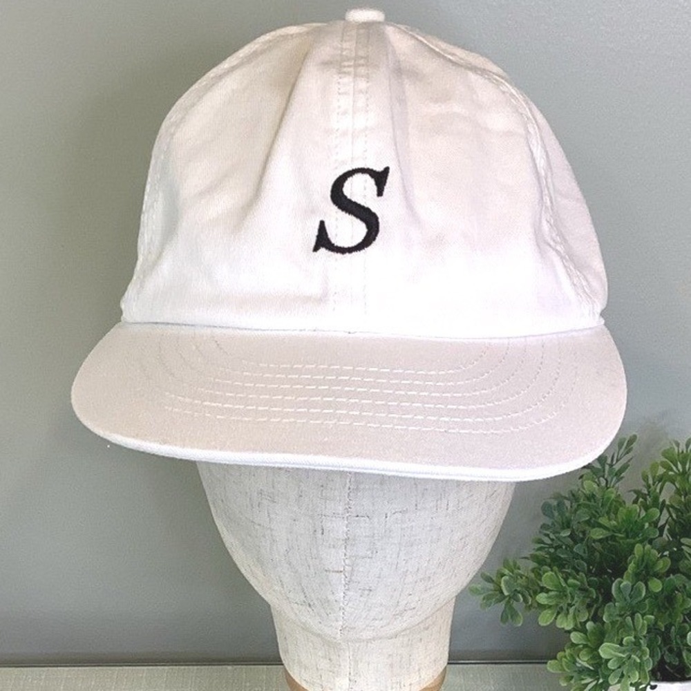Saturdays NY Mens White Embroidered S Logo Snapback Baseball Hat Cap NWOT